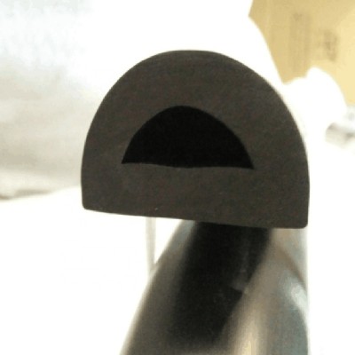 Black EPDM  D section fender for  boat